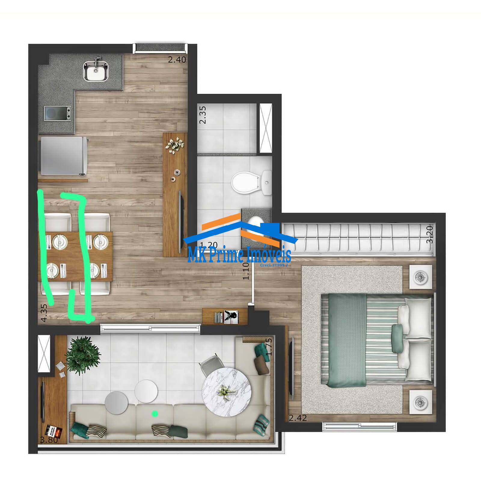 Apartamento para alugar com 1 quarto, 42m² - Foto 14