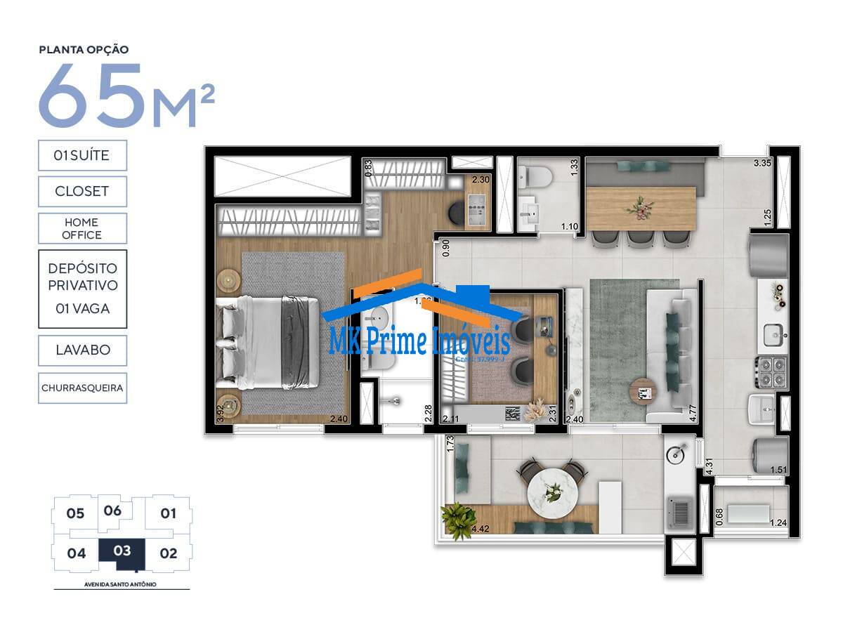 Apartamento à venda com 2 quartos, 65m² - Foto 33