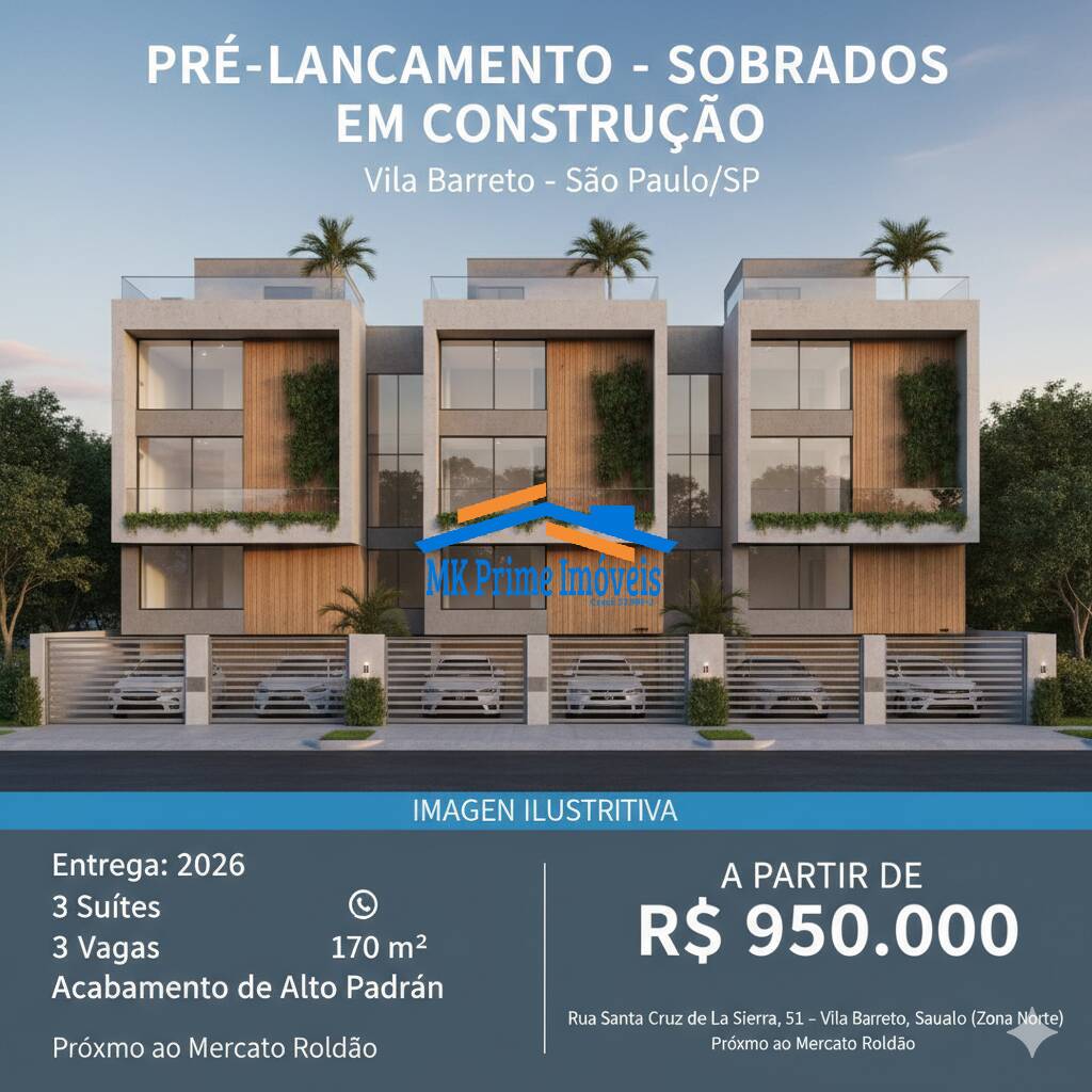 Sobrado à venda com 3 quartos, 170m² - Foto 1
