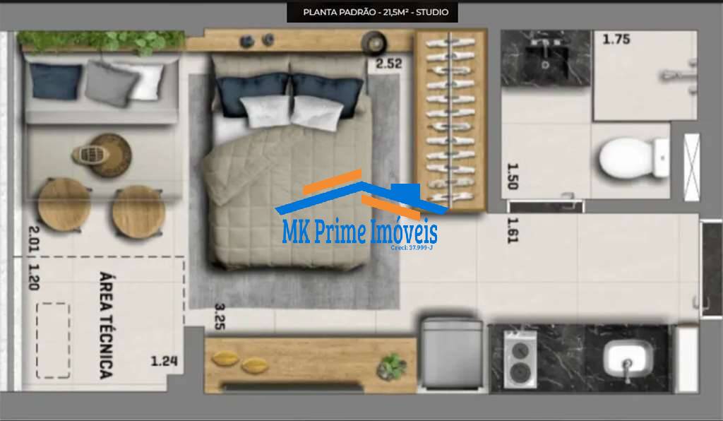 Apartamento, 1 quarto, 22 m² - Foto 20