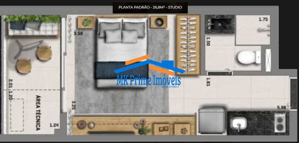 Apartamento, 1 quarto, 22 m² - Foto 48