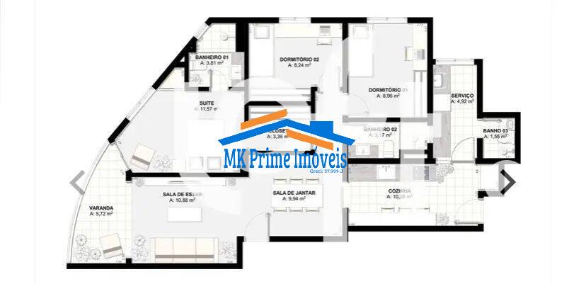 Apartamento, 3 quartos, 100 m² - Foto 42