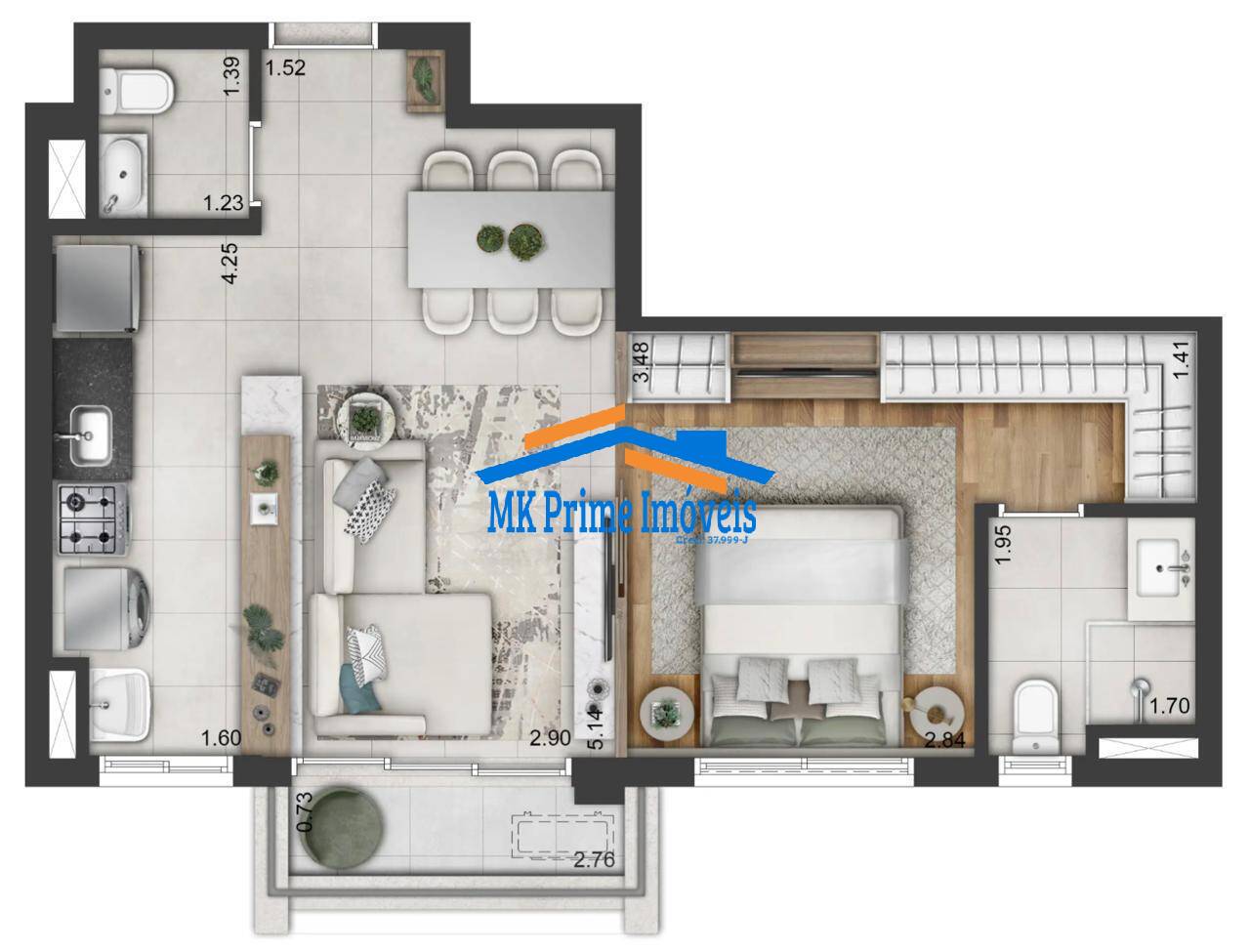Apartamento, 1 quarto, 52 m² - Foto 23