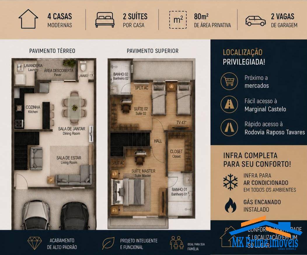 Sobrado, 2 quartos, 85 m² - Foto 2